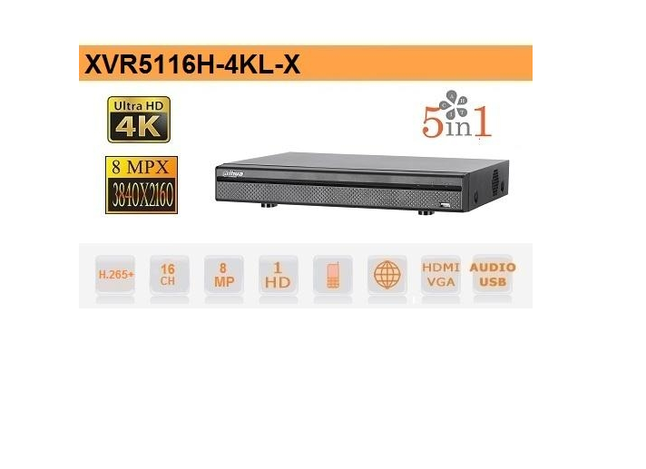 Đầu ghi hình HDCVI/TVI/AHD và IP 16 kênh DAHUA XVR5116H-4KL